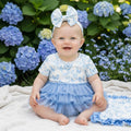 Vintage French Fairytale-Blue-Romper